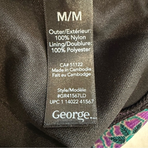 George Blouse Purple Black Real Elegant Top Women’s Size M - Picture 12 of 12